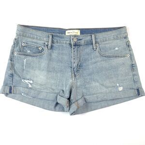 Womens Gap Distressed Jean Shorts SZ 31 Denim Blue